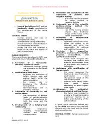 NUR Nursing Theories Lecture Notes