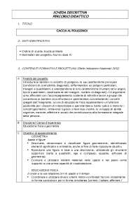 Scheda progetto didattico geometria e motricità - Docsity