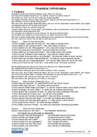 Finalsätze / Infinitivsätze - Aufgaben Deutsch Grammatik B2 