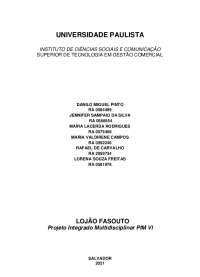 Caracterização e Práticas no Lojão Fasouto: Novo Entendimento do Mercado