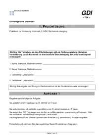 Nassi-Shneiderman-Diagramm Aufgaben 