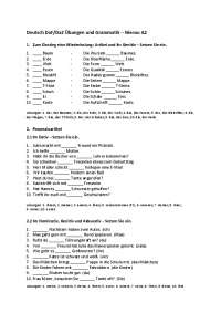 Deutsch DaF/DaZ Übungen und Grammatik – Niveau A2