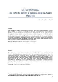 artigo sobre a musica chico mineiro