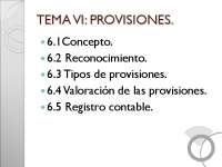 Provisiones diapositivas tema 6 - Docsity