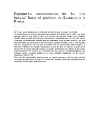 Consecuencias de las dos fuerzas en el gobierno de Bustamante y Rivero
