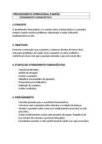 POP Atendimento farmacêutico
