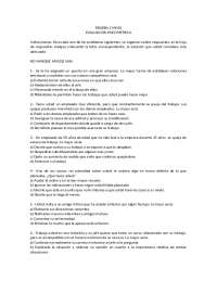 TEST MOSS de adaptabilidad social