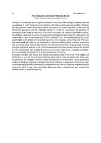 Rene Descartes and the Methodic Doubt - Docsity