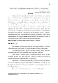 tipos de investimento