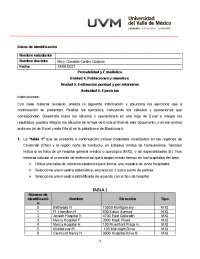Unidad 5. Estimación puntual y por intervalos