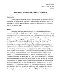 Preparation of indigo lab report - Docsity