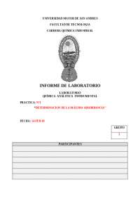 Carátula para informe