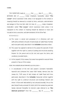 Real Estate Lease Agreement between ABC and XYZ at Cadell Road, Mumbai