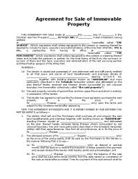 Real Estate Property Sale Agreement: Aavishekar