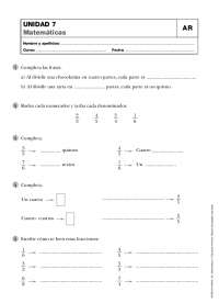 MAtematicas 3 de primaria Fracciones