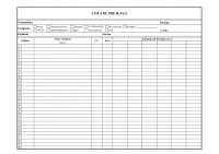 Lista de Presença de treinamento