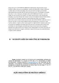 Estudo de Caso: Anulação de Negócio Jurídico por Lesão