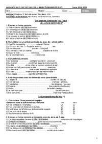 Exercices de grammaire française pour les élèves de 3ème et 4ème ESO