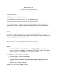 Legal Aspects of Transportation: Notes on Laws Regulating Transportation