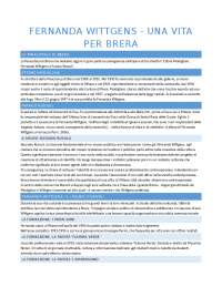 FERNANDA WITTGENS - UNA VITA PER BRERA