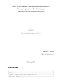 Реферат Организация Здравоохранения И Общественное Здравоохранение Реферат Организация Здравоохранения И Общественное Здравоохранение