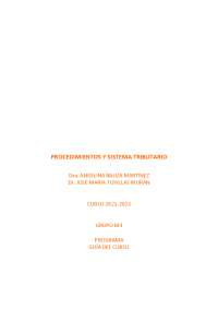 Programa m3 Procedimientos y sistema tributario. - Docsity