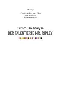 Filmmusikanalyse "Der talentierte Mr Ripley"