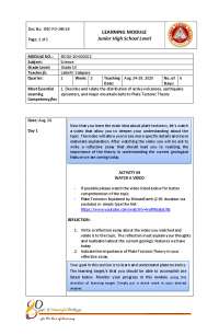 Grade 10 Science Module - Docsity