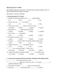 Unit 1 Hobbies Review Exercise