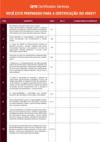 check list de auditoria 9001