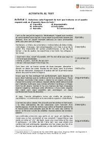 Activitats tipus de text