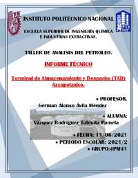 Terminal de almacenamiento y distribución del petróleo Azcapo
