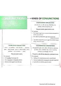Conjunctions Study Guide - Docsity