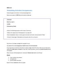 Rules for Submitting Assignments and Attending Online Classes