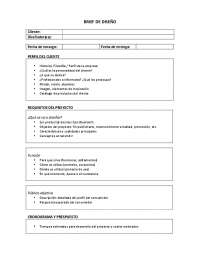 formato de diseño de brief