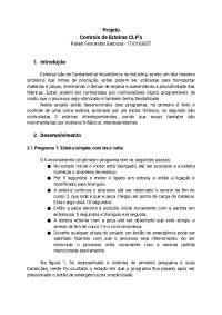 Controle de Esteiras CLP: Desenvolvimento de Dois Programas