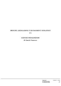 Paniere PRINCIPI, LEGISLAZIONE E MANAGEMENT SCOLASTICO (C.)   De Sanctis Francesco