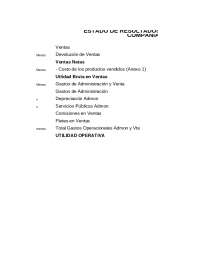 estado de resultados y el anexo de costo de los productos vendidos en la compañía Mack Ltd