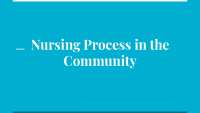 Community Health Nursing: A Comprehensive Guide to the Nursing Process