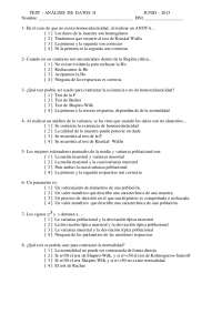Examen tipo test - analisis de datos II