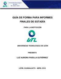 Guia de Forma para Informe Final de Estadia