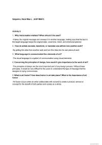 Art Appreciation Module Assignment