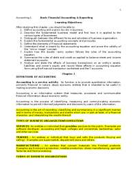 Basic Accounting and Reporting