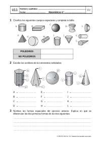 Ejercicios de Geometría Espacial para 4º de Primaria