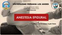 ANESTESIA EPIDURAL - PRESENTACIÓN
