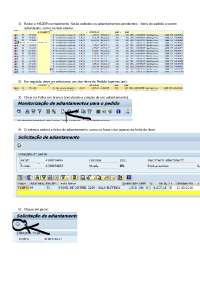 Criar adiantamento de pedido em SAP