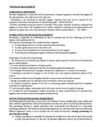 Purchase Management: Principles, Objectives, and Processes