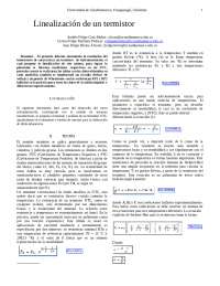 LINEALIZACION NTC (Linealización de un termistor)