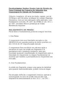 peça de relaxamento de prisão