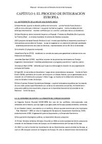 CAPÍTULO 1: EL PROCESO DE INTEGRACIÓN EUROPEA - Docsity